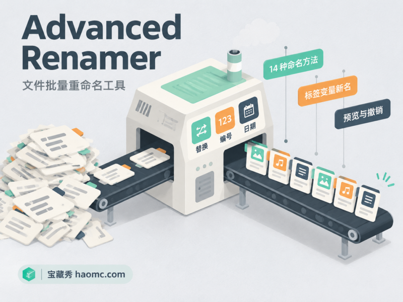 Advanced Renamer 批量重命名指南：方法组合与标签变量-宝藏秀