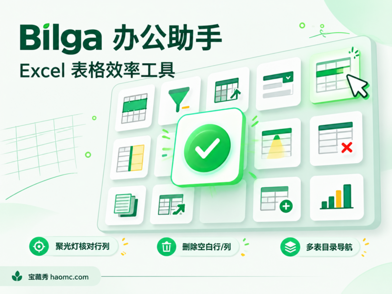 Bilga 办公助手:Excel 表格效率插件,兼容 WPS-宝藏秀