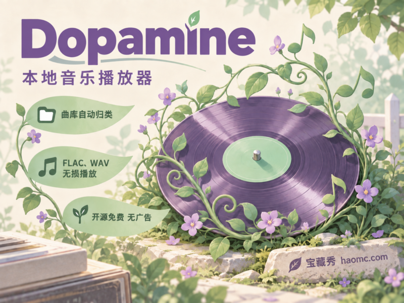 Dopamine 音乐播放器：本地曲库整理与无损播放-宝藏秀