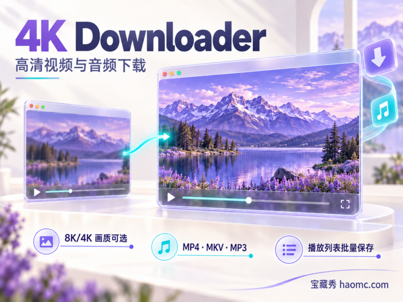 4K Downloader:高清视频与音频下载工具-宝藏秀