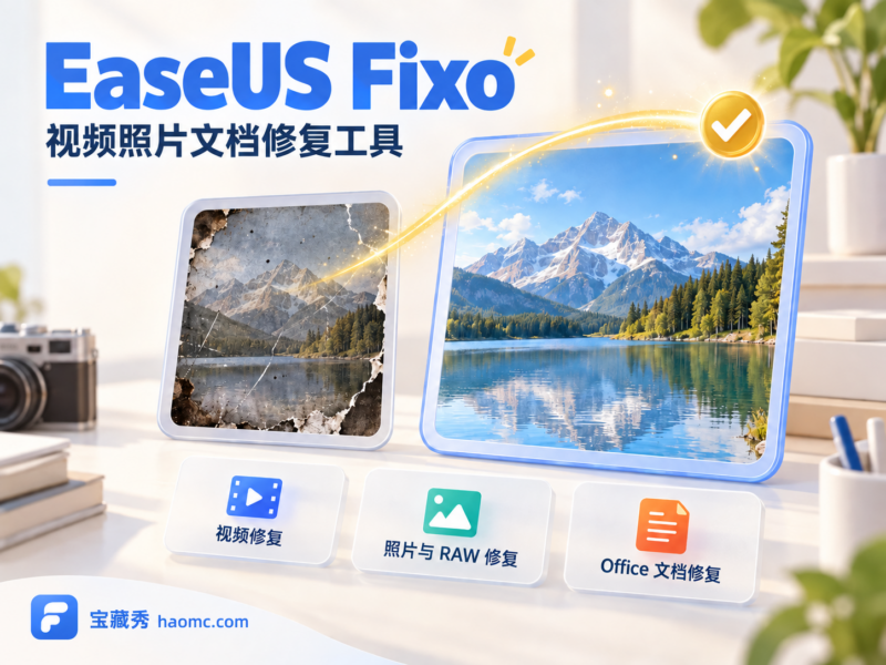 EaseUS Fixo 文件修复工具:视频照片与文档修复-宝藏秀