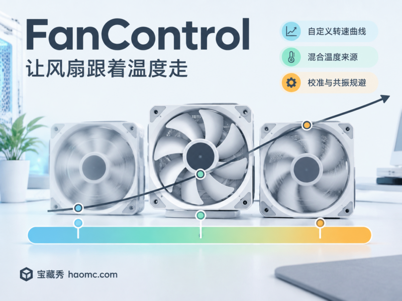 FanControl 风扇控制软件:按温度自定义转速曲线-宝藏秀