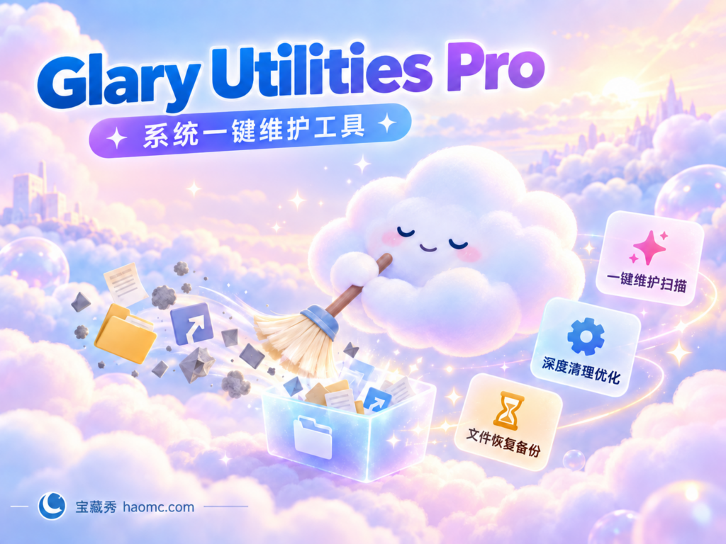 Glary Utilities Pro 系统一键维护主题插画