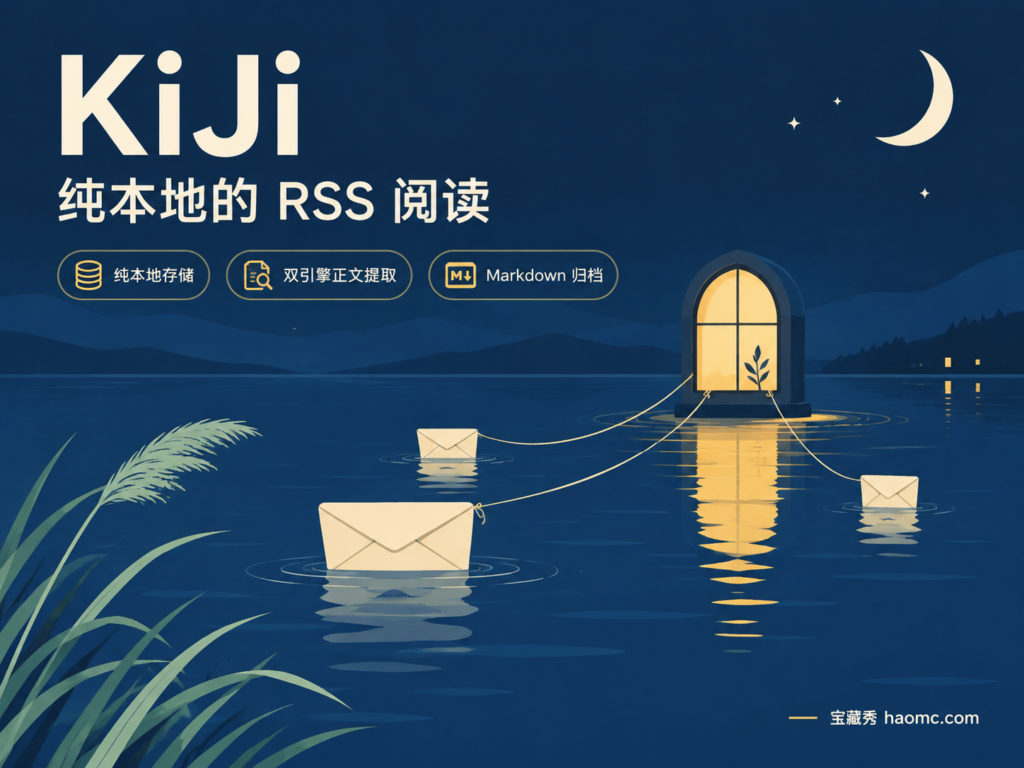 KiJi 纯本地 RSS 阅读功能主题插画