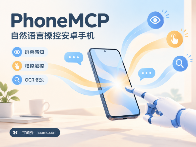 PhoneMCP:用对话指令让 AI 替你操作安卓手机-宝藏秀