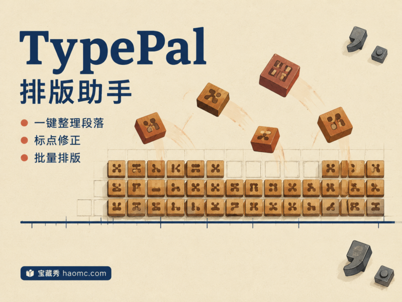 TypePal 排版助手:一键整理文章版式的绿色小工具-宝藏秀