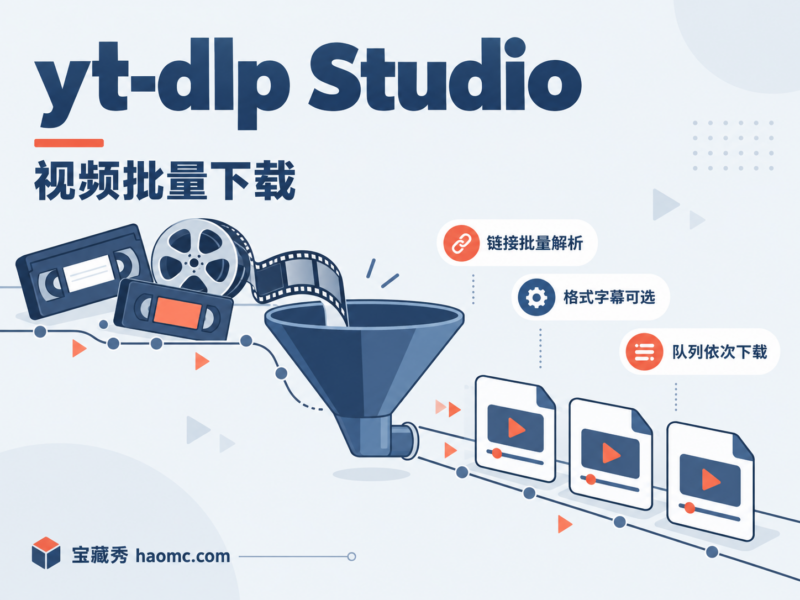 yt-dlp Studio:基于 yt-dlp 的视频批量下载工具-宝藏秀